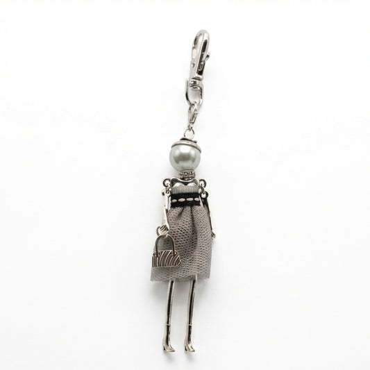 Bijou Doll Purse Charm | Silver Silver Dress