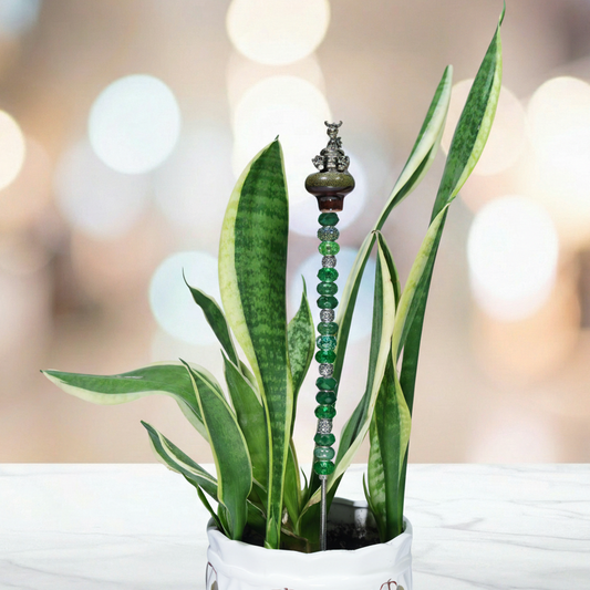Fairy Garden Suncatcher Stakes | Ceramic Dragon Chubby Green