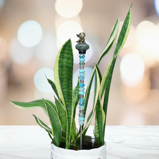 Fairy Garden Suncatcher Stakes | Ceramic Dragon Dave Blue