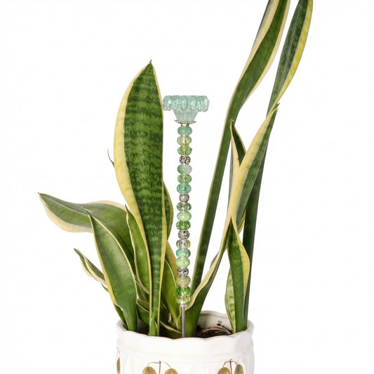 Fairy Garden Suncatcher Stakes | Pressed Glass Green