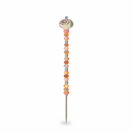 Fairy Garden Suncatcher Stakes | Ceramic Acorn Orange