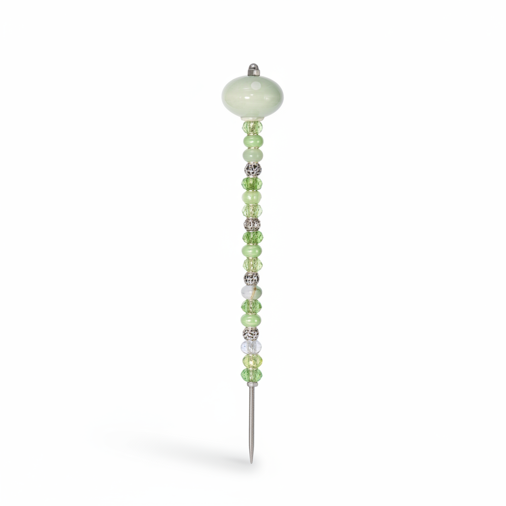 Fairy Garden Suncatcher Stakes | Ceramic Polka Dots Green