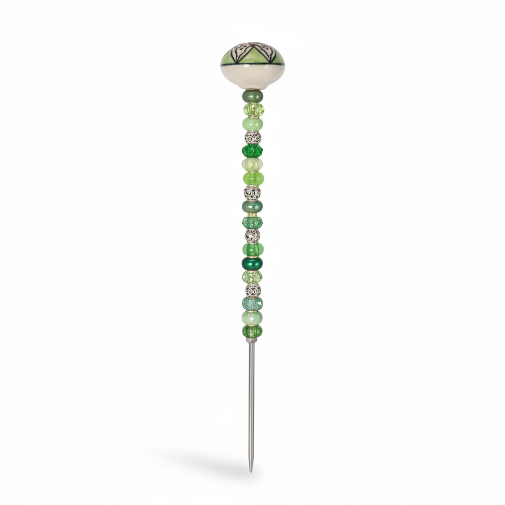 Fairy Garden Suncatcher Stakes | Ceramic Round Green