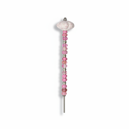Fairy Garden Suncatcher Stakes | Ceramic Fluted Pink