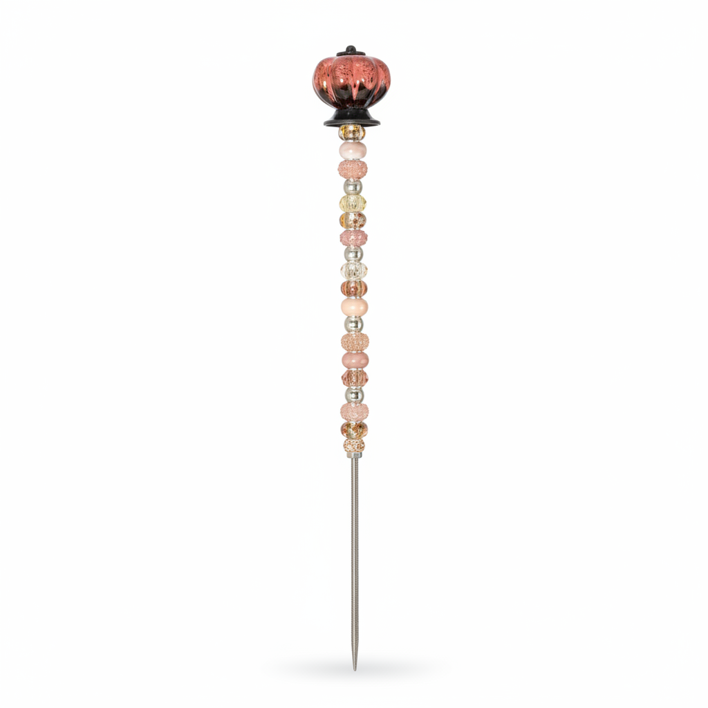 Fairy Garden Suncatcher Stakes | Ceramic Pumpkin Orange