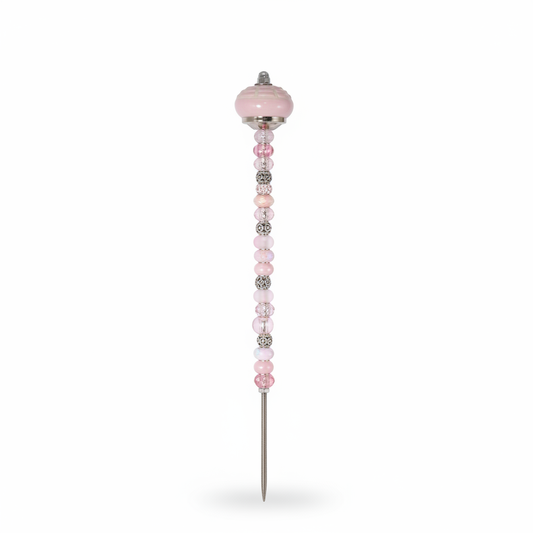 Fairy Garden Suncatcher Stakes | Ceramic Round Pink