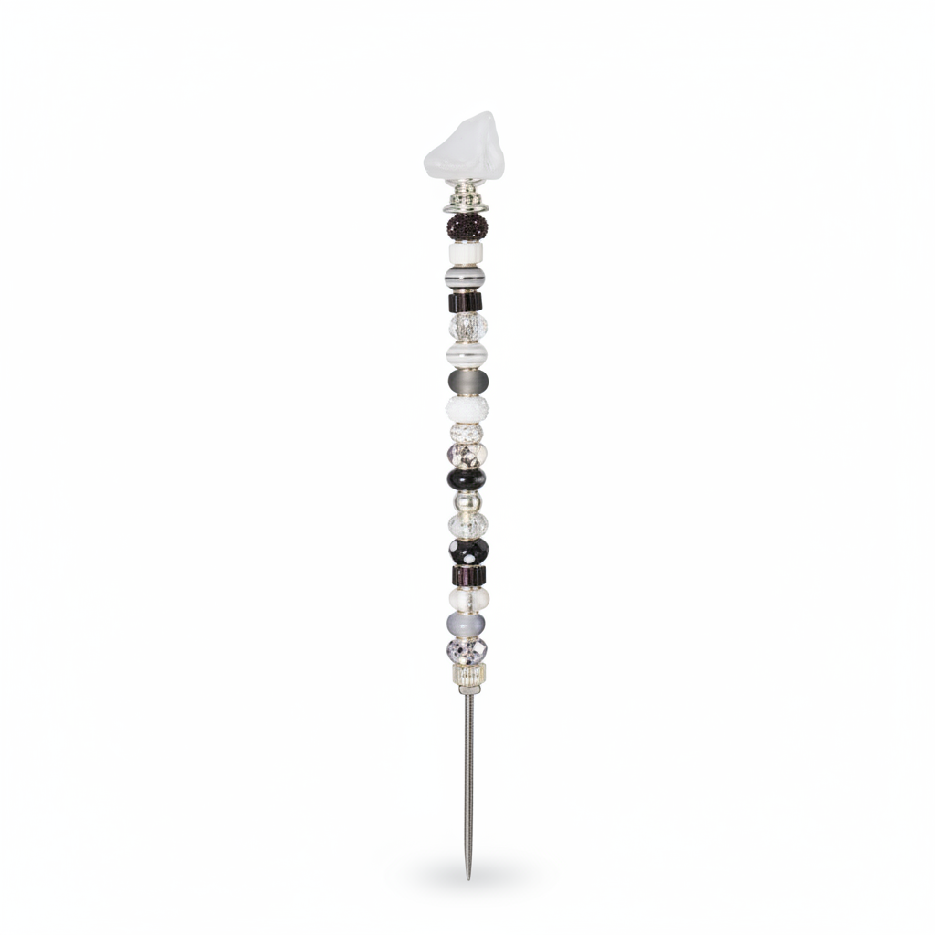 Fairy Garden Suncatcher Stakes | Beach Glass White with Black