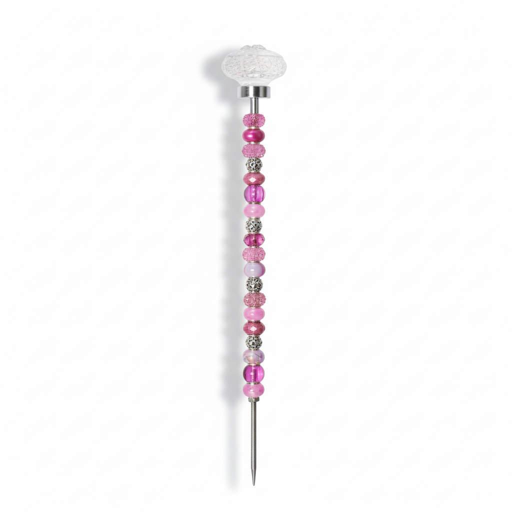 Fairy Garden Suncatcher Stakes | Rosette Dark Pink (silver)