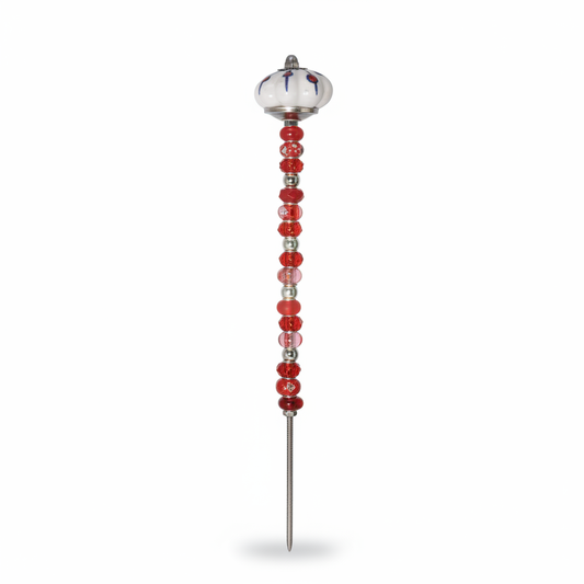 Fairy Garden Suncatcher Stakes | Ceramic Fluted Red