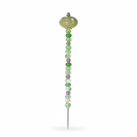 Fairy Garden Suncatcher Stakes | Ceramic Polka Dots Green