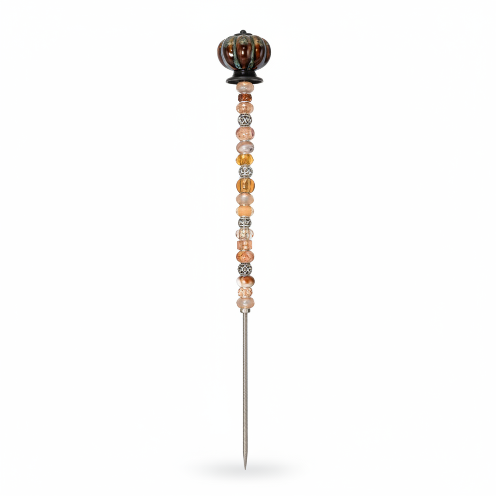 Fairy Garden Suncatcher Stakes | Ceramic Pumpkin Blue