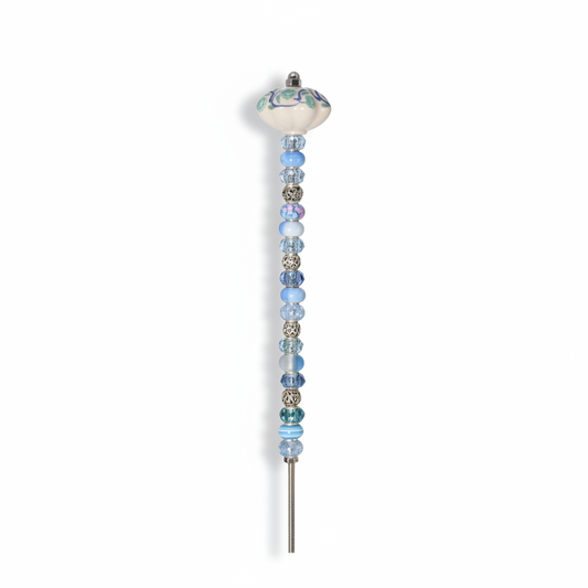 Fairy Garden Suncatcher Stakes | Ceramic Fluted Blue