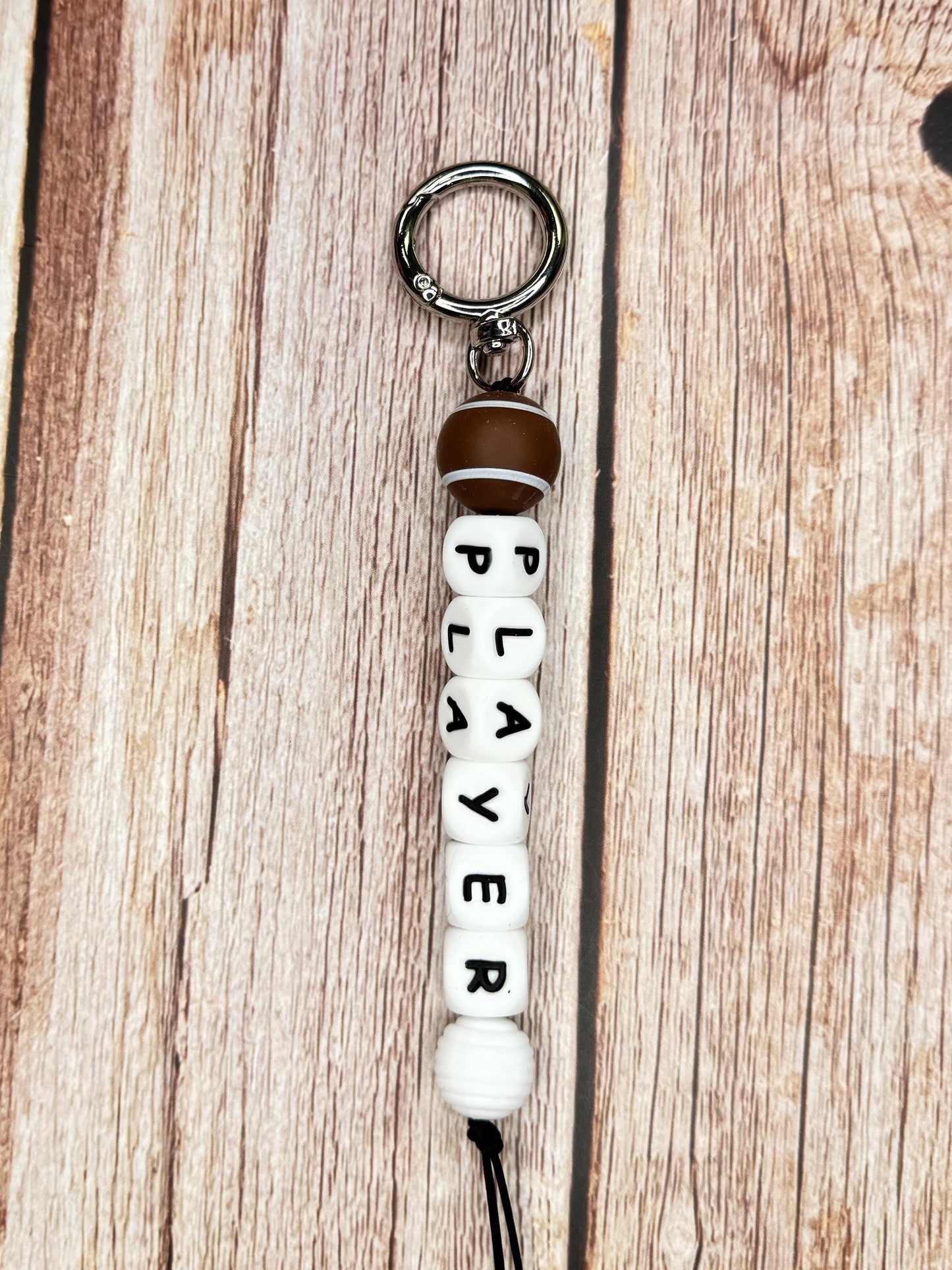 Customizable Sports Keychain Backpack Clip β Perfect for Sports Fans, Players, or teams! Soccer Football Volleyball Basketball Baseball