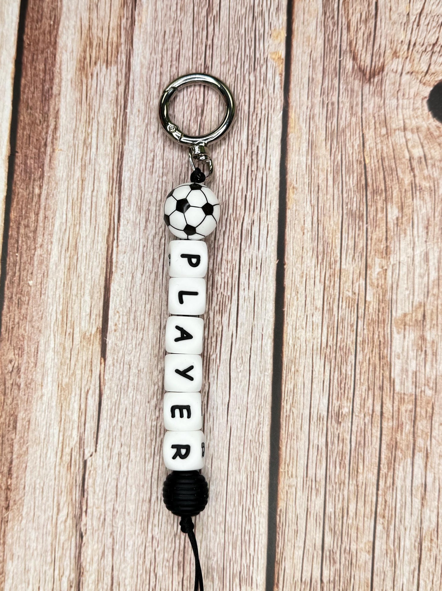 Customizable Sports Keychain Backpack Clip β Perfect for Sports Fans, Players, or teams! Soccer Football Volleyball Basketball Baseball
