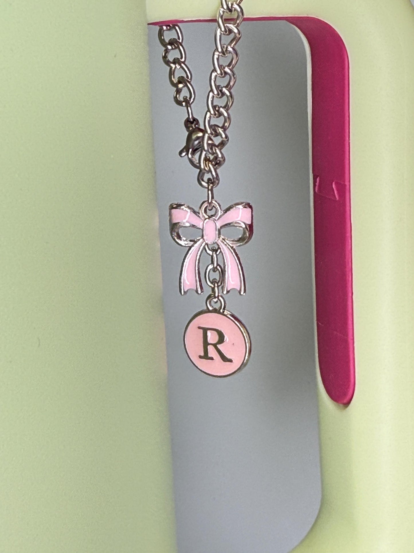 Pink Letter A-Z avail Enamel Charms for Stanley Tumbler Handles – Quencher, Gift for her, Olivia Rodrigo, Gift for Girl, Valentines Day