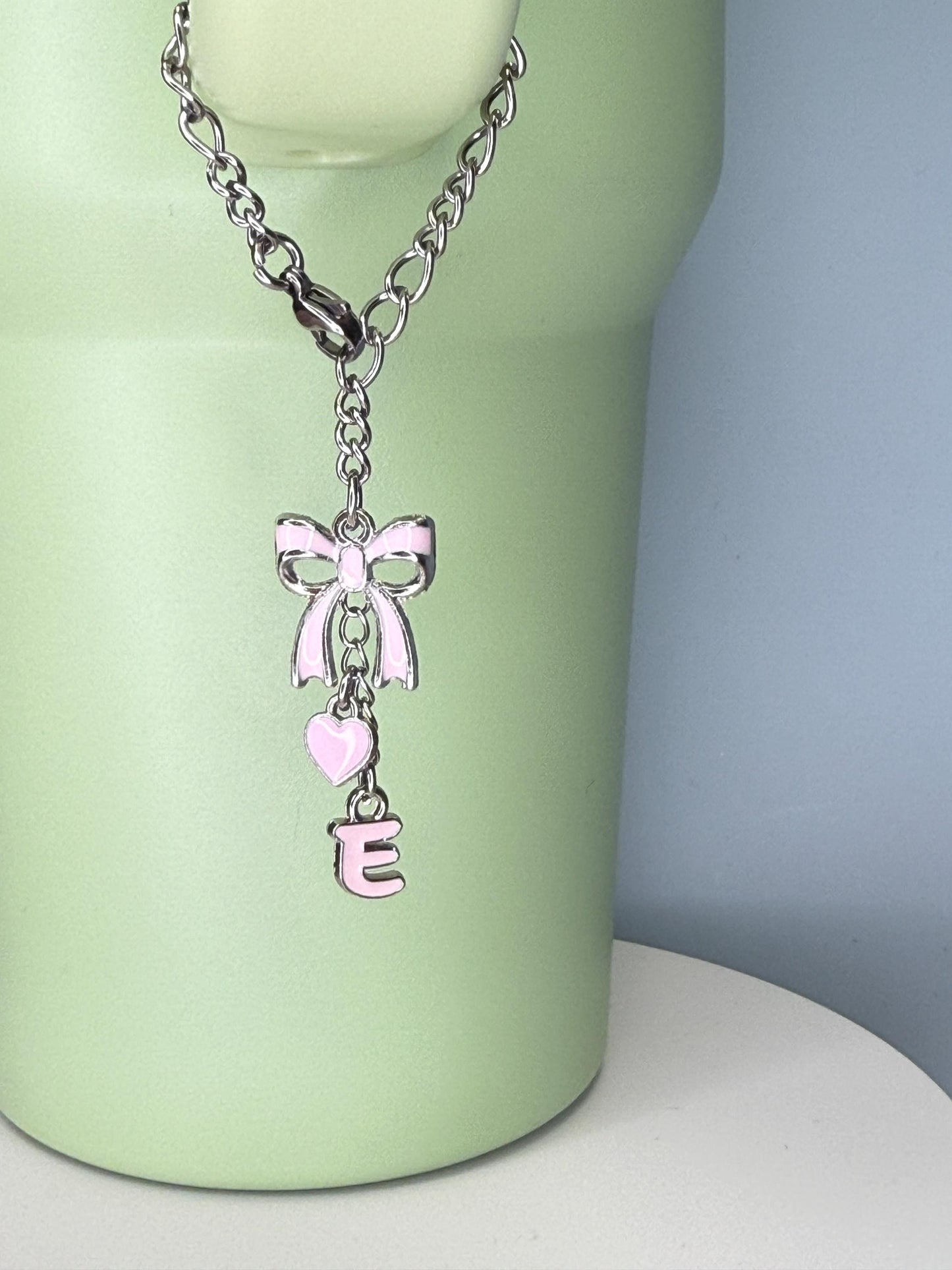 Pink Letter A-Z avail Enamel Charms for Stanley Tumbler Handles – Quencher, Gift for her, Olivia Rodrigo, Gift for Girl, Valentines Day