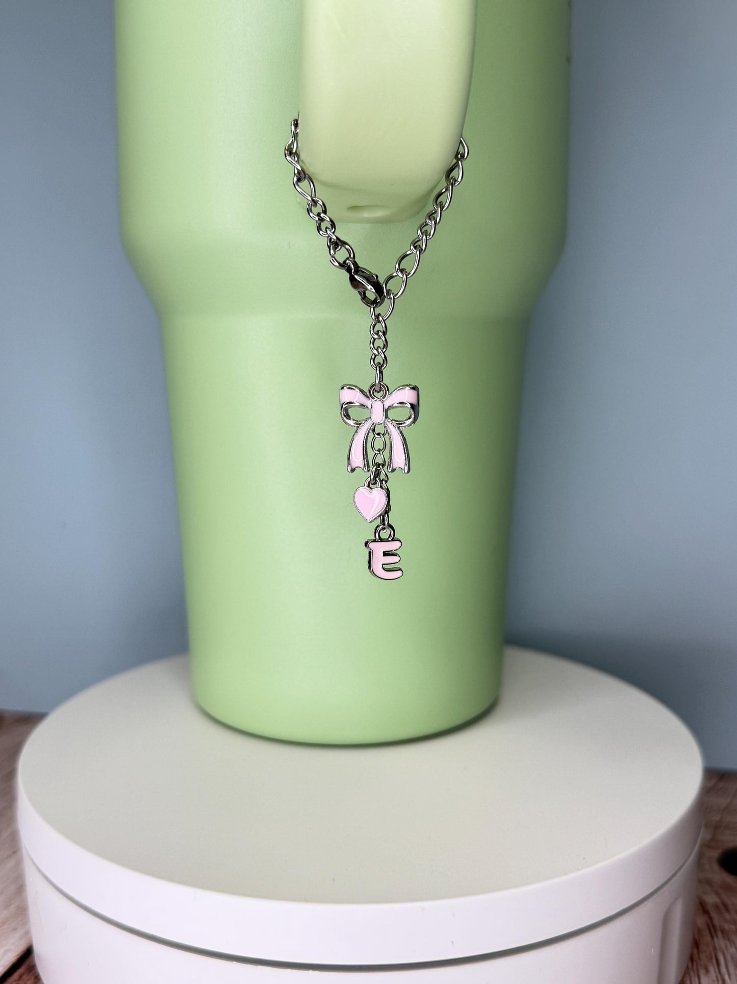 Pink Letter A-Z avail Enamel Charms for Stanley Tumbler Handles – Quencher, Gift for her, Olivia Rodrigo, Gift for Girl, Valentines Day