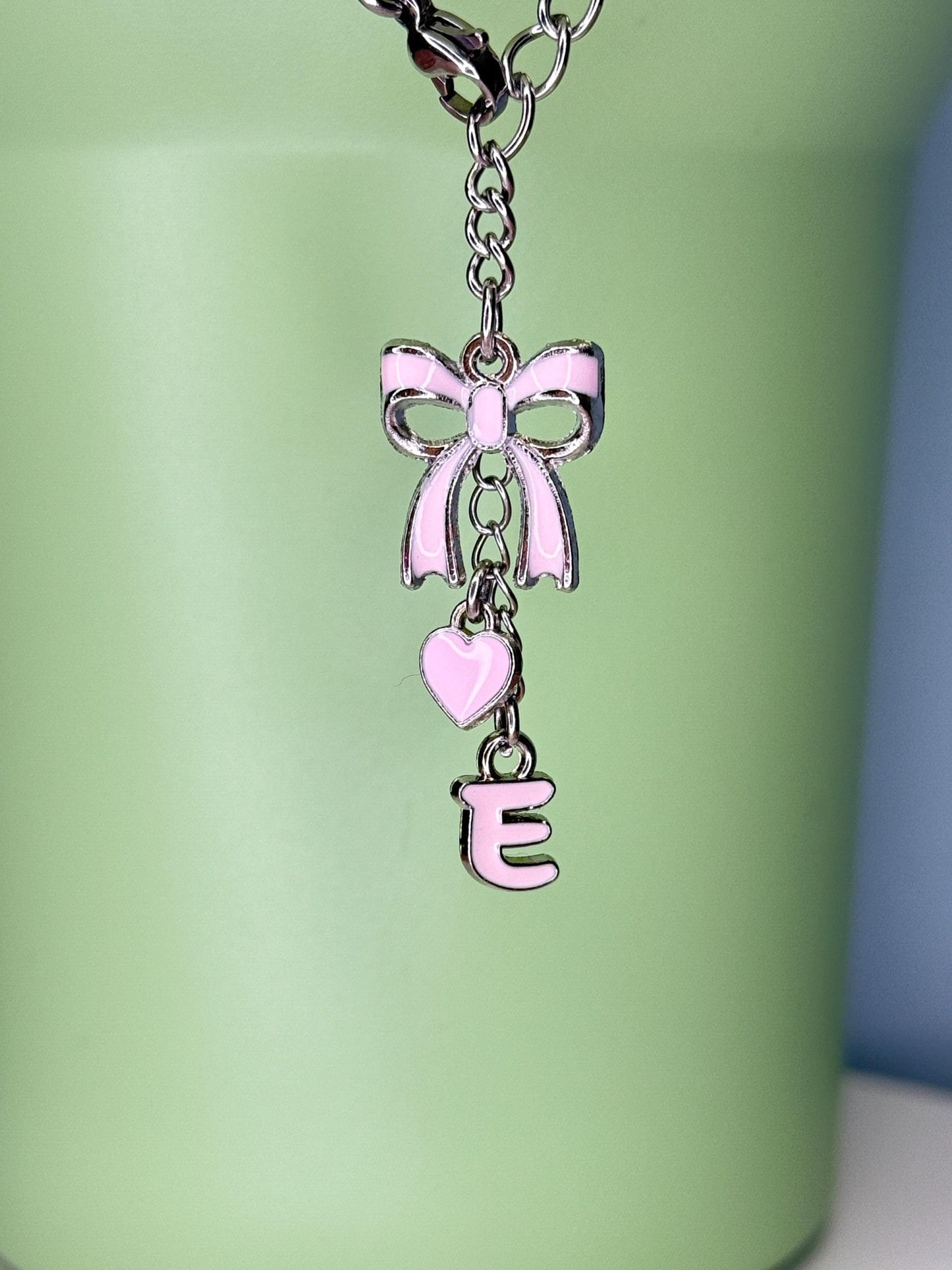 Pink Letter A-Z avail Enamel Charms for Stanley Tumbler Handles – Quencher, Gift for her, Olivia Rodrigo, Gift for Girl, Valentines Day