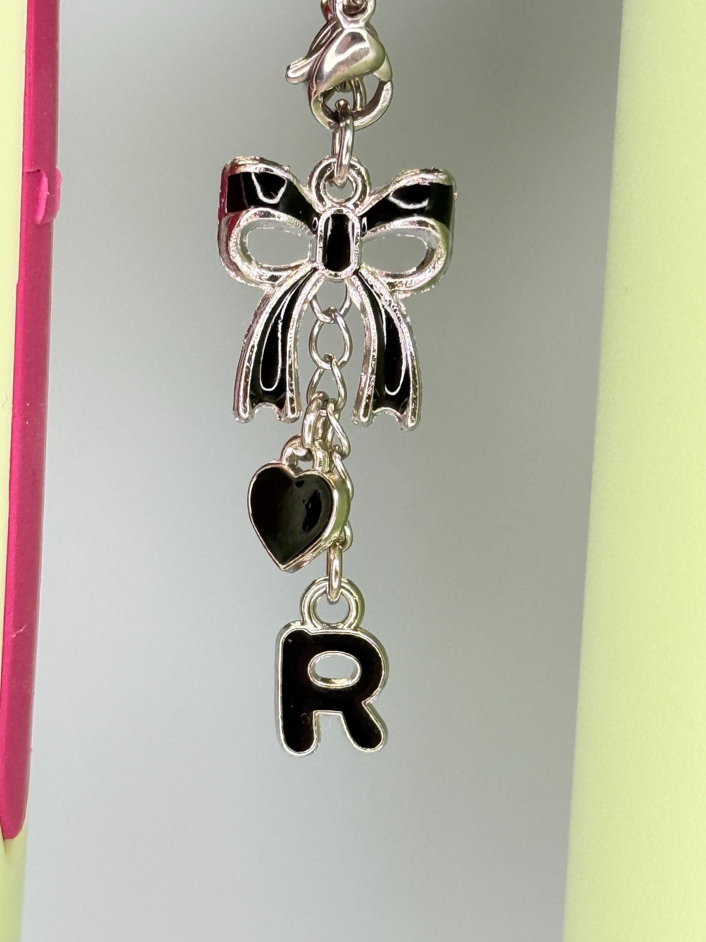 Black Letter A-Z avail Enamel Charms for Stanley Tumbler Handles – Quencher, Gift for her, Olivia Rodrigo, Gift for Girl, Valentines Day
