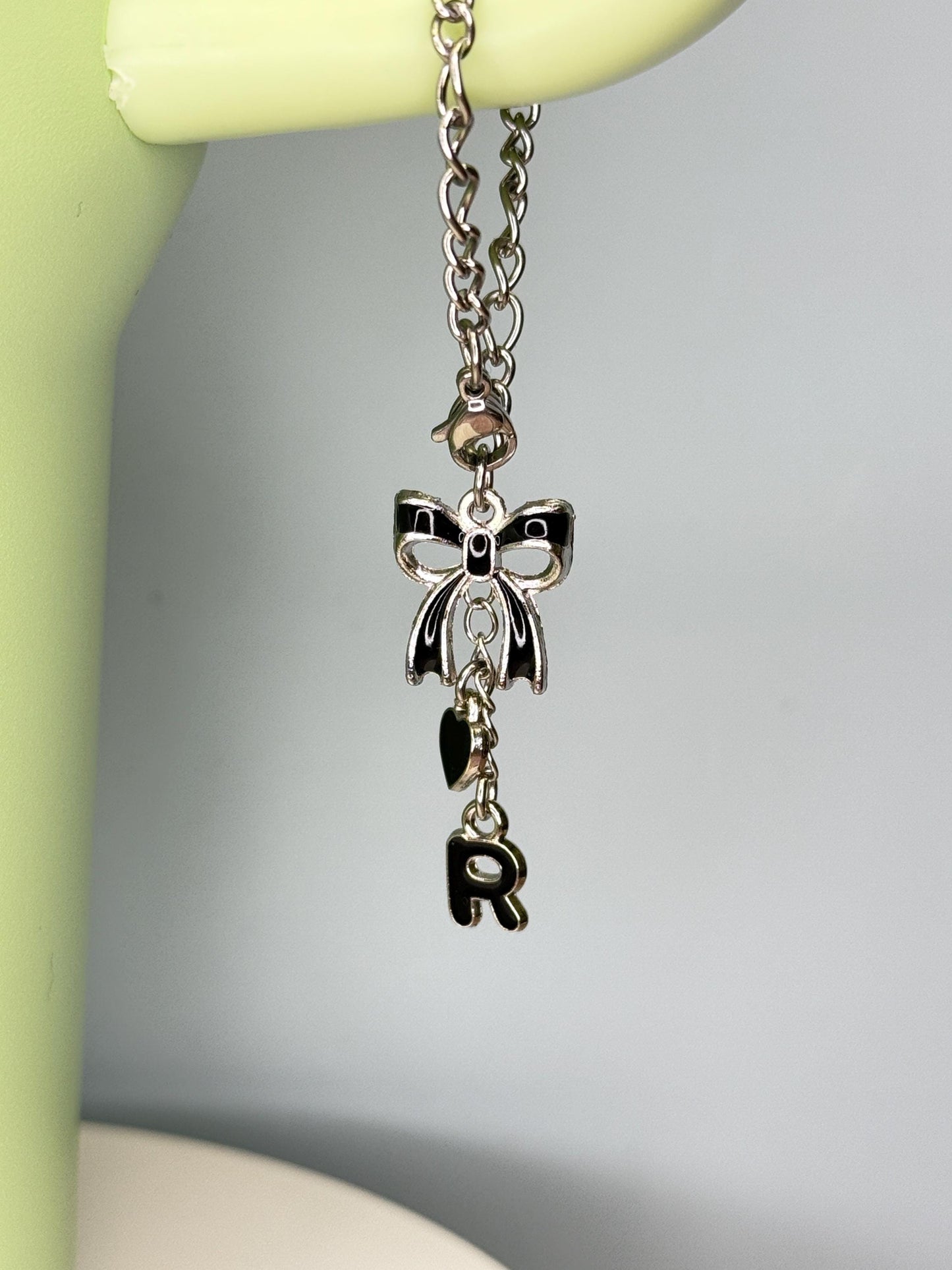 Black Letter A-Z avail Enamel Charms for Stanley Tumbler Handles – Quencher, Gift for her, Olivia Rodrigo, Gift for Girl, Valentines Day