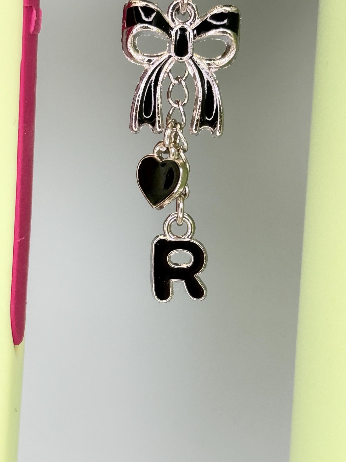 Black Letter A-Z avail Enamel Charms for Stanley Tumbler Handles – Quencher, Gift for her, Olivia Rodrigo, Gift for Girl, Valentines Day