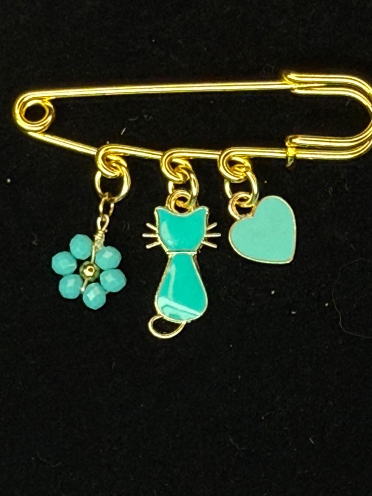 Cat Lady Pin Brooch in Teal – Valentine’s Day Collection | Gift for Her | Hat Pin | Bag Pin | Lapel Pin
