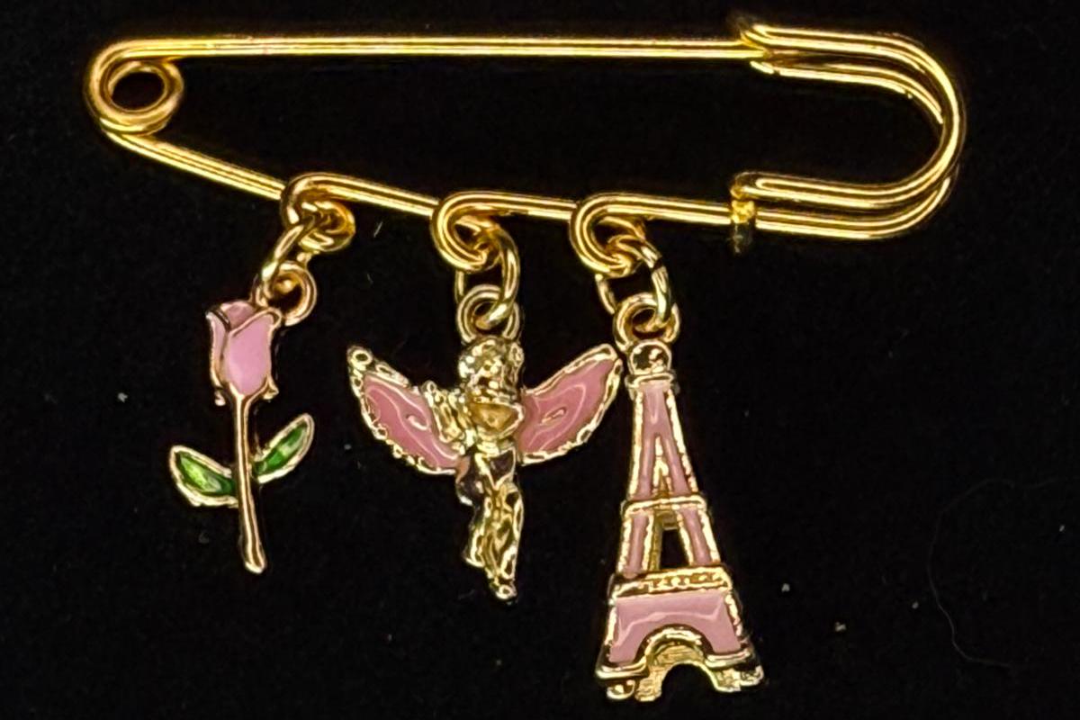 Paris Pin Brooch – Valentine’s Day Collection | Gift for Her | Hat Pin | Bag Pin | Lapel Pin