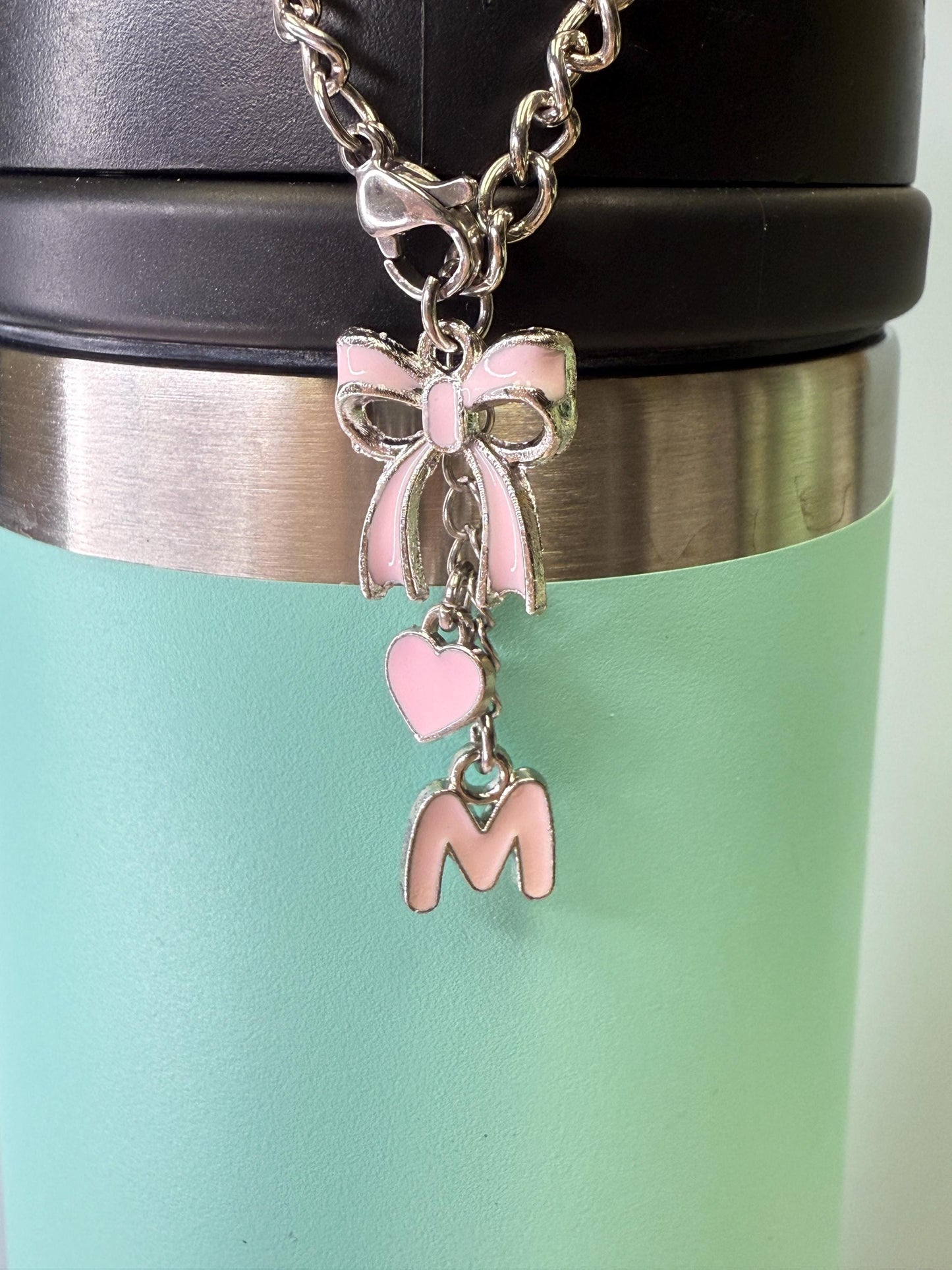 Pink Letter A-Z avail Enamel Charms for Stanley Tumbler Handles – Quencher, Gift for her, Olivia Rodrigo, Gift for Girl, Valentines Day