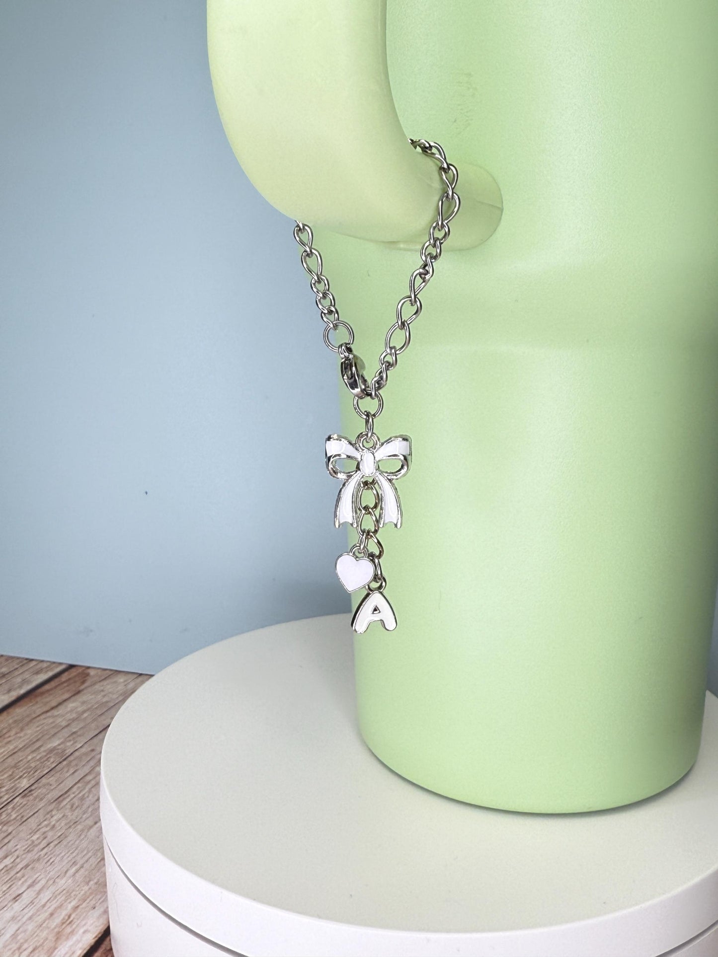 White Letter A-Z avail Enamel Charms for Stanley Tumbler Handles – Quencher, Gift for her, Olivia Rodrigo, Gift for Girl, Valentines Day