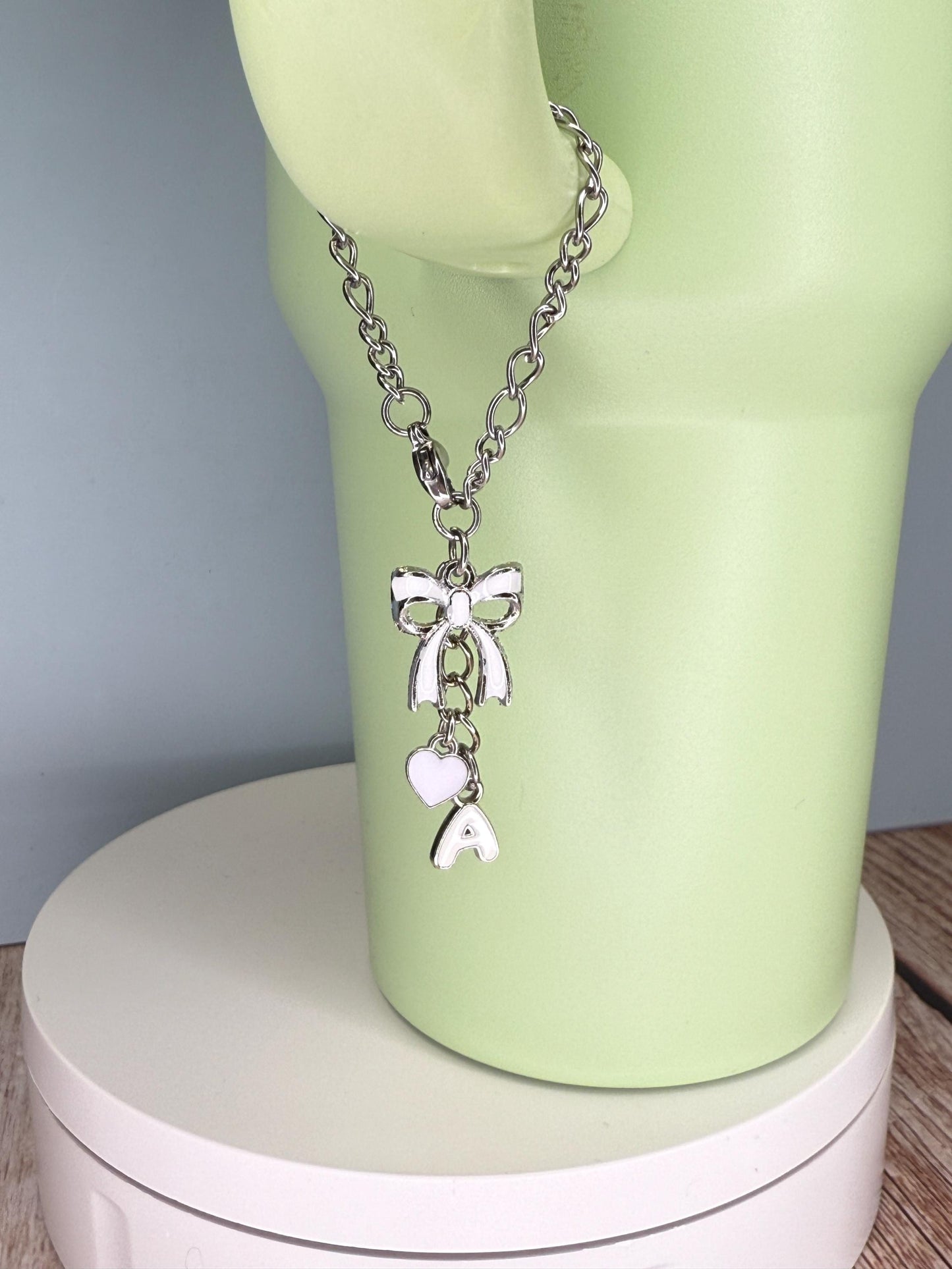 White Letter A-Z avail Enamel Charms for Stanley Tumbler Handles – Quencher, Gift for her, Olivia Rodrigo, Gift for Girl, Valentines Day