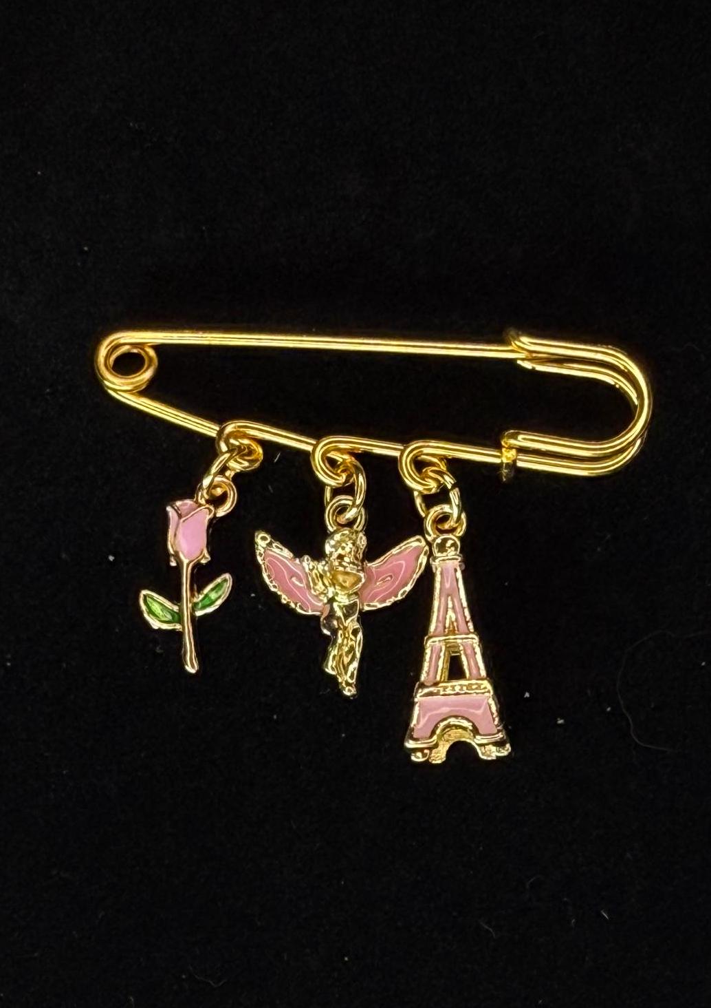 Paris Pin Brooch – Valentine’s Day Collection | Gift for Her | Hat Pin | Bag Pin | Lapel Pin