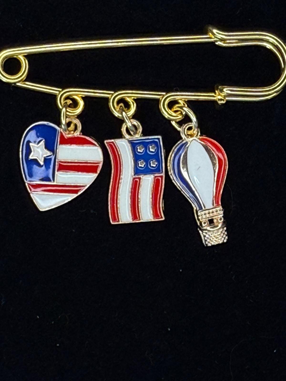 Fourth of July Pin Brooch – Kilt Pin Collection | Gift for Her | Hat Pin | Bag Pin | Lapel Pin