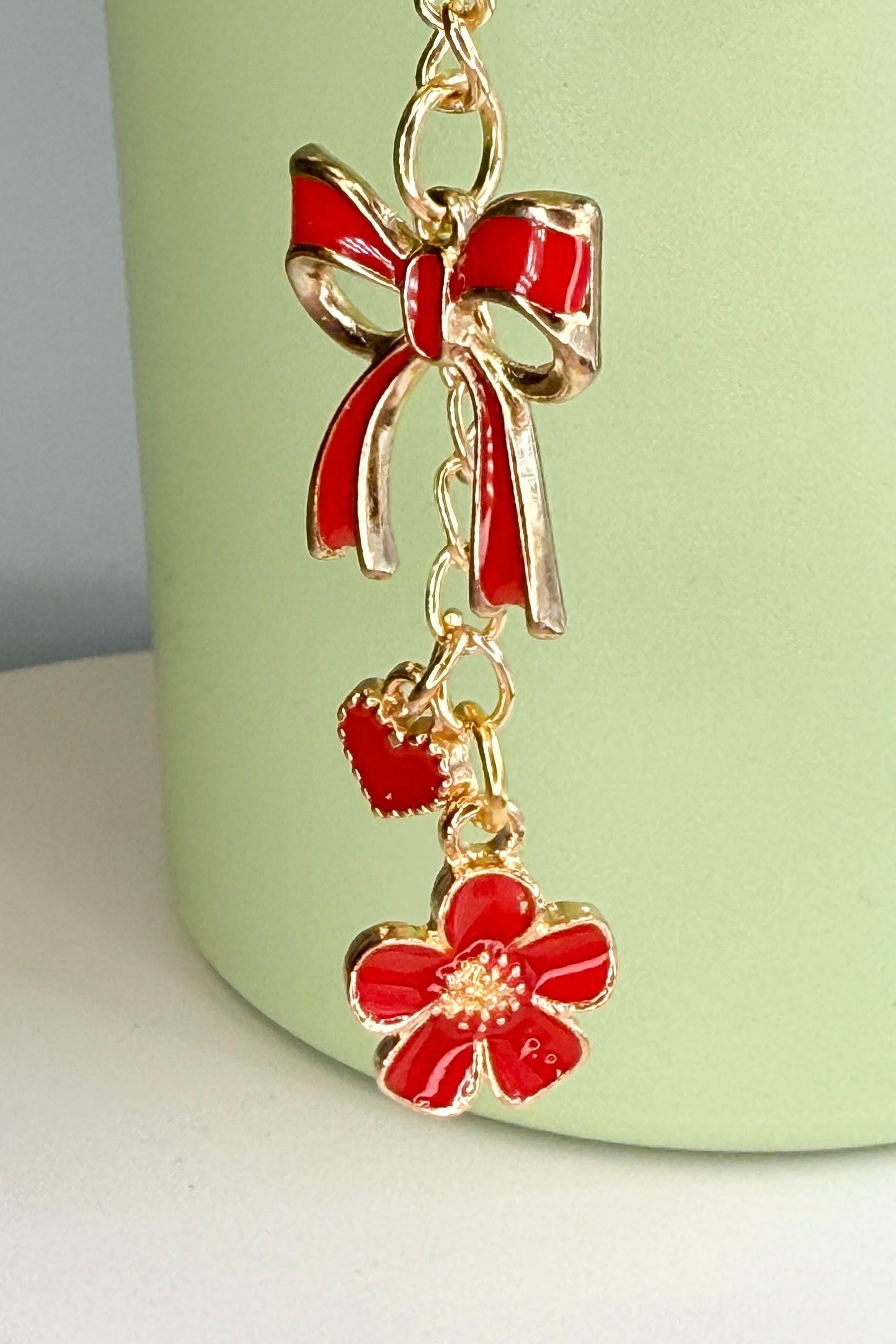 Red Daisy Flower Enamel Charms for Stanley Tumbler, Quencher, Gift for girls, Olivia Rodrigo
