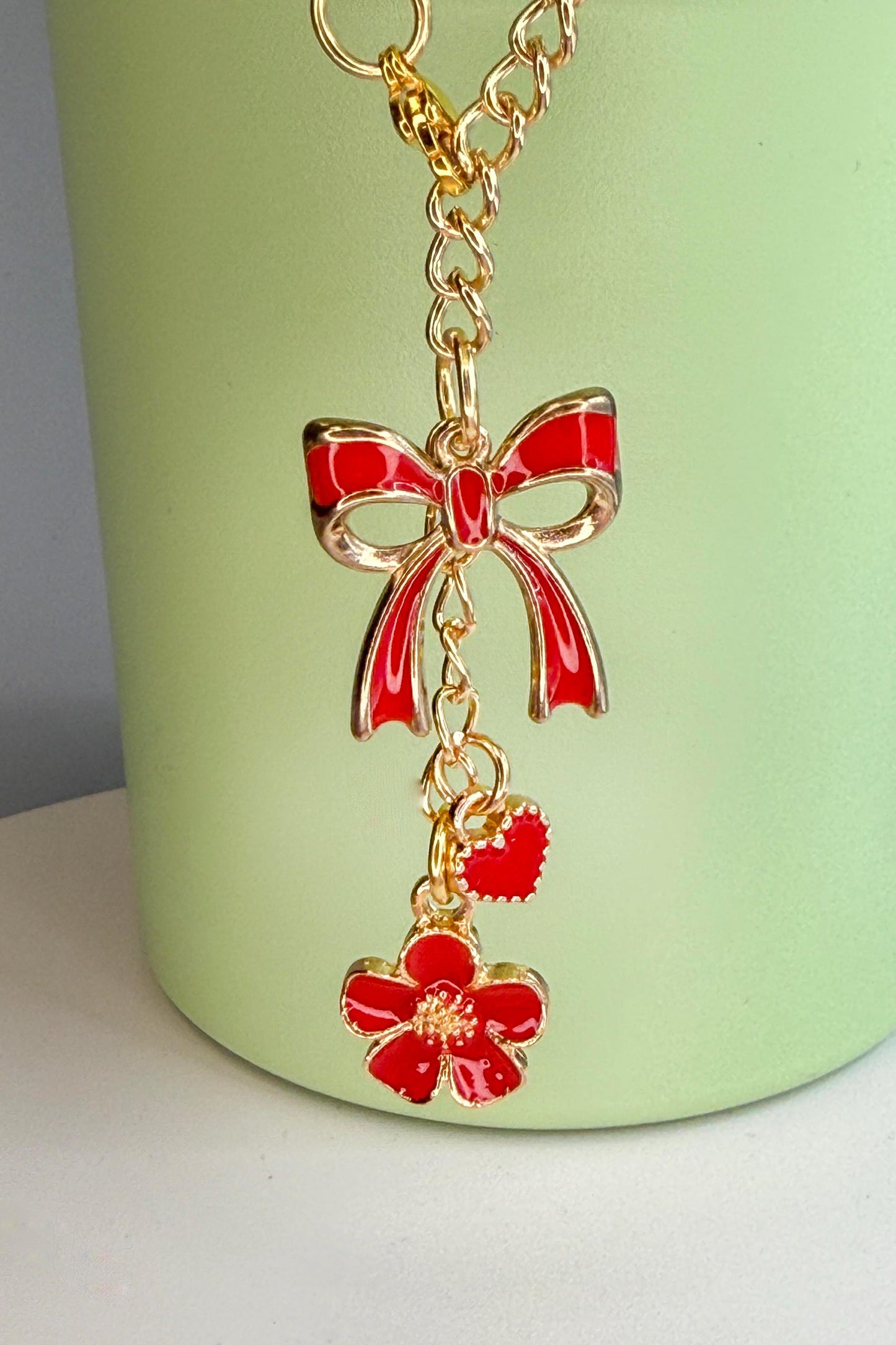 Red Daisy Flower Enamel Charms for Stanley Tumbler, Quencher, Gift for girls, Olivia Rodrigo