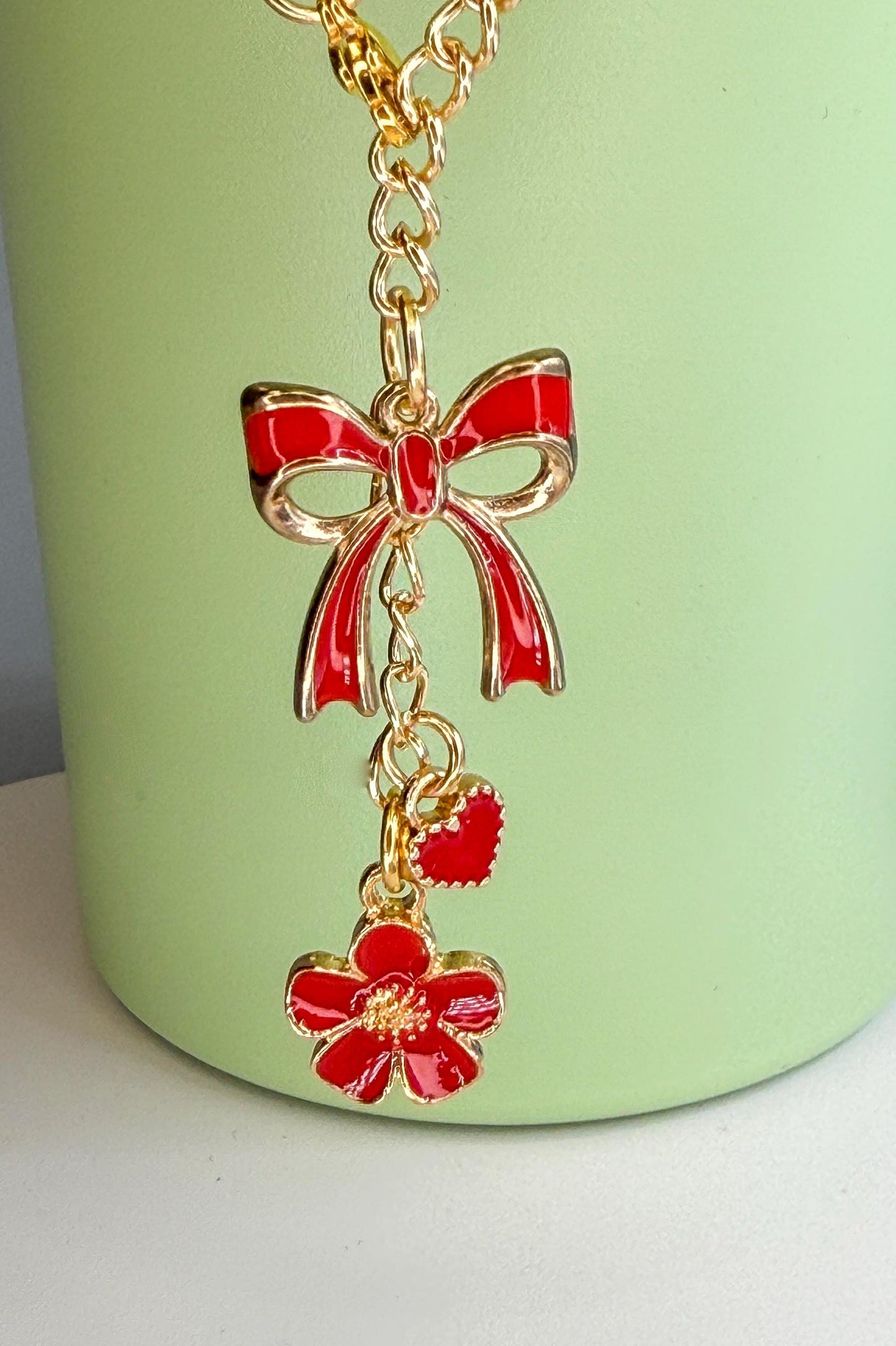 Red Daisy Flower Enamel Charms for Stanley Tumbler, Quencher, Gift for girls, Olivia Rodrigo