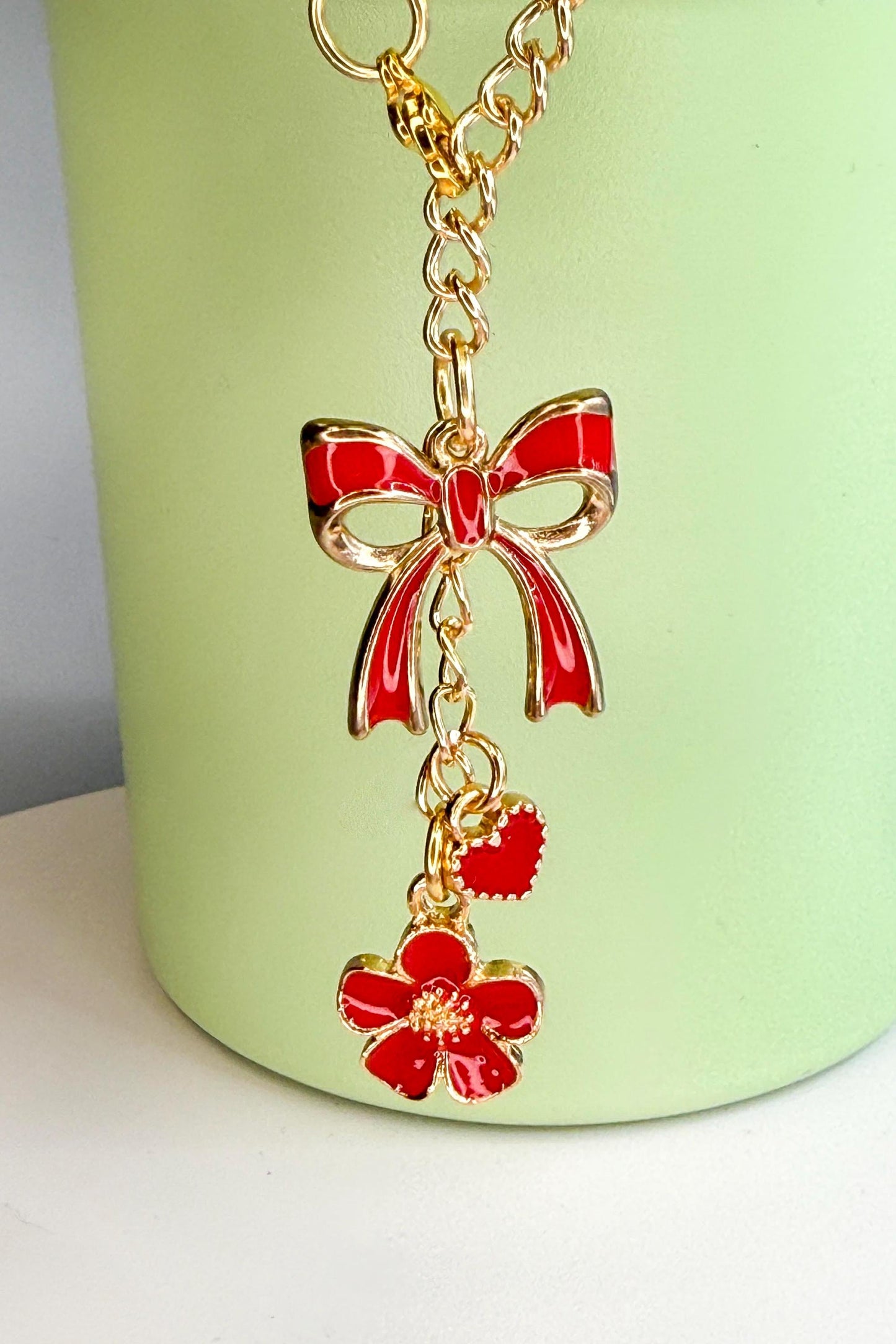 Red Daisy Flower Enamel Charms for Stanley Tumbler, Quencher, Gift for girls, Olivia Rodrigo