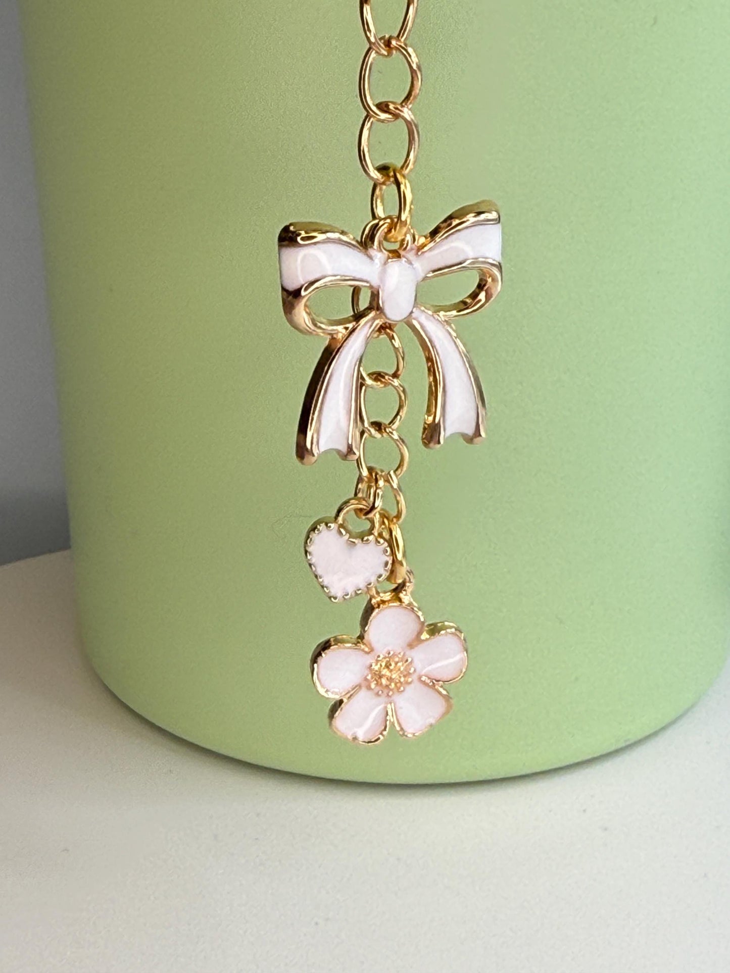 White Daisy Flower Enamel Charms for Stanley Tumbler, Quencher, Gift for girls, Olivia Rodrigo