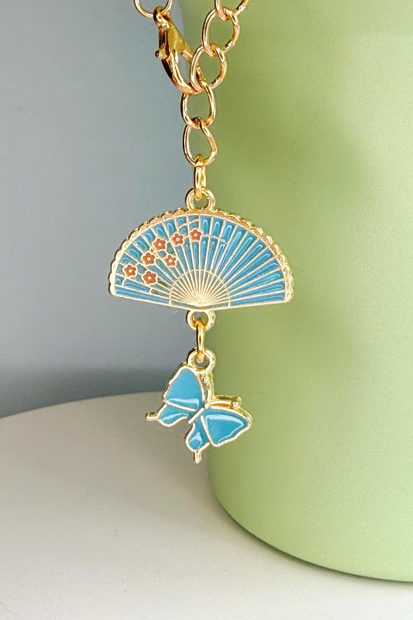 Fan and Butterfly Enamel Charms for Stanley Tumbler, Quencher, Gift for girls, Olivia Rodrigo