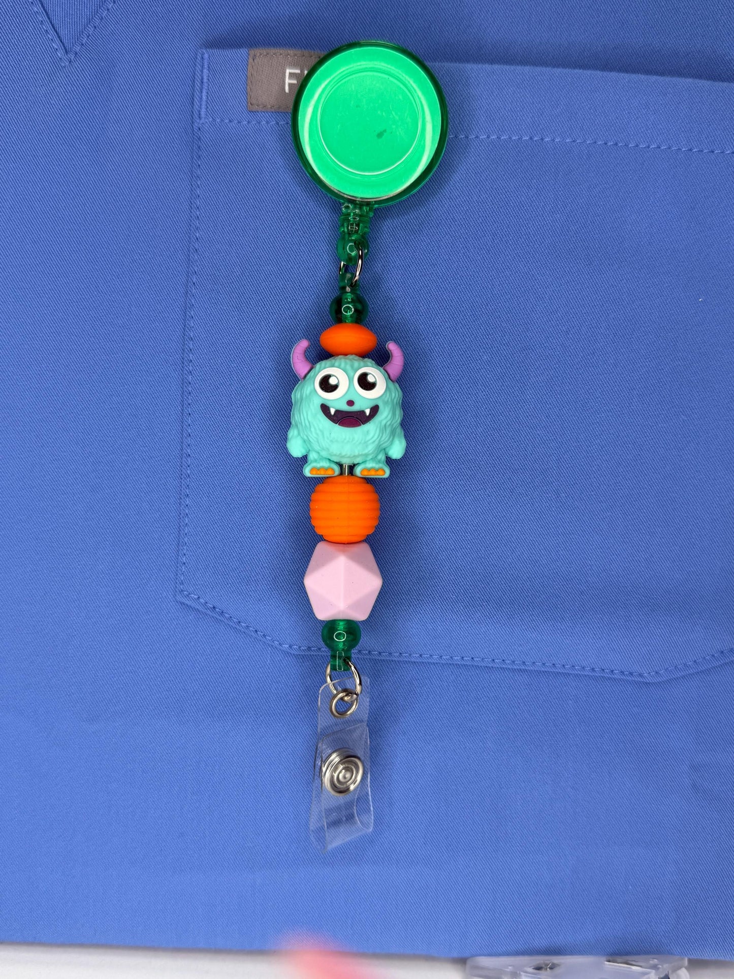 Spooktacular Halloween Badge Reels for Nurses – Monster | Fall ID Holder