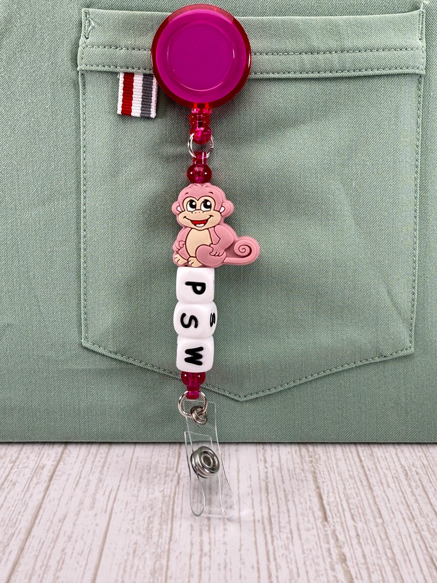 PSW, HCA & Health Care Aide Badge Reel Medical Id Retractable Badge Id Holder