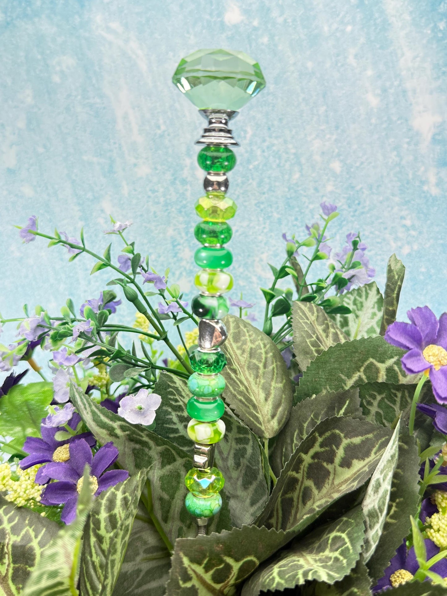 Fairy Garden Suncatcher Stakes Diamond Glass Topper