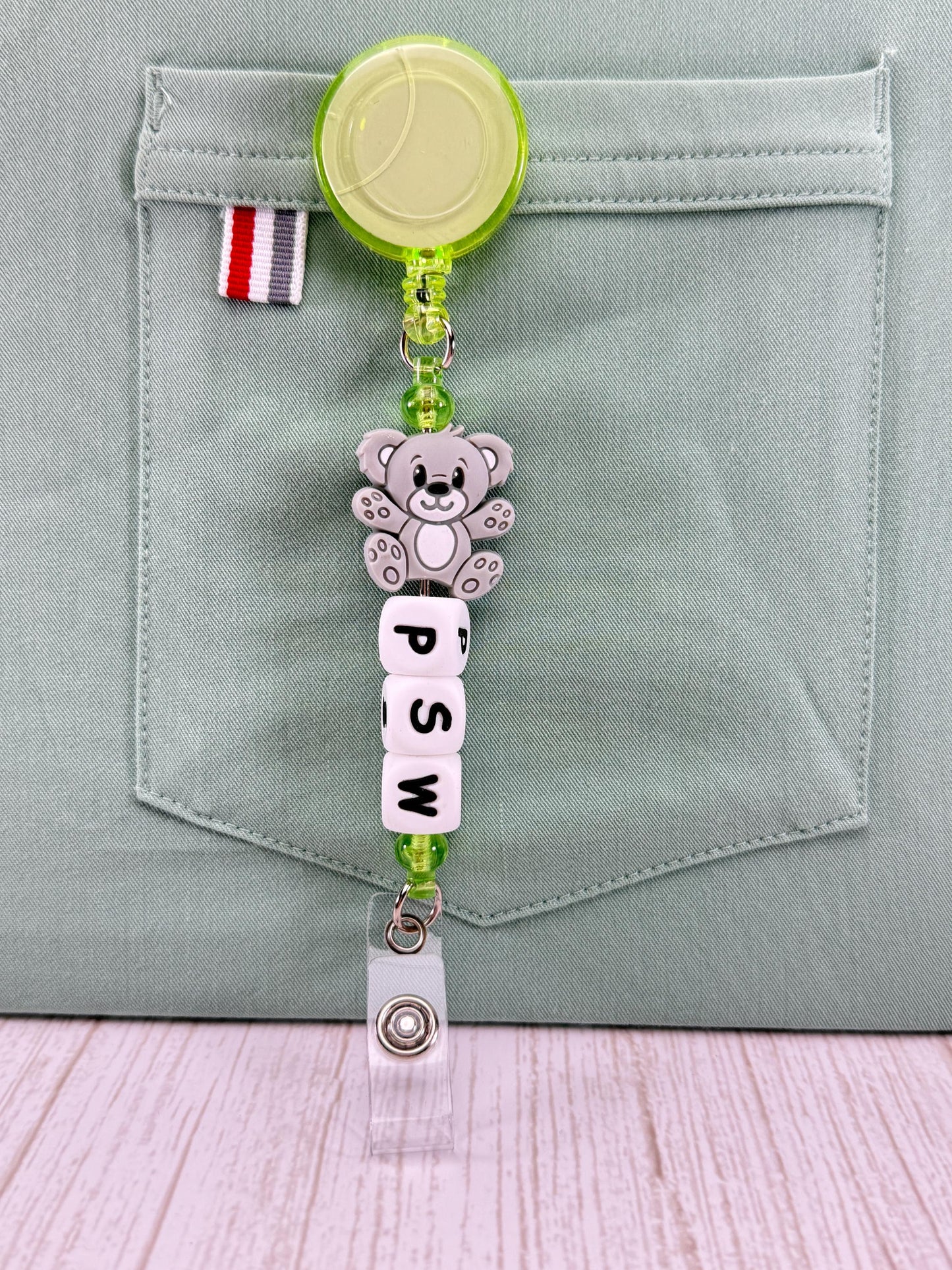 PSW, HCA & Health Care Aide Badge Reel Medical Id Retractable Badge Id Holder