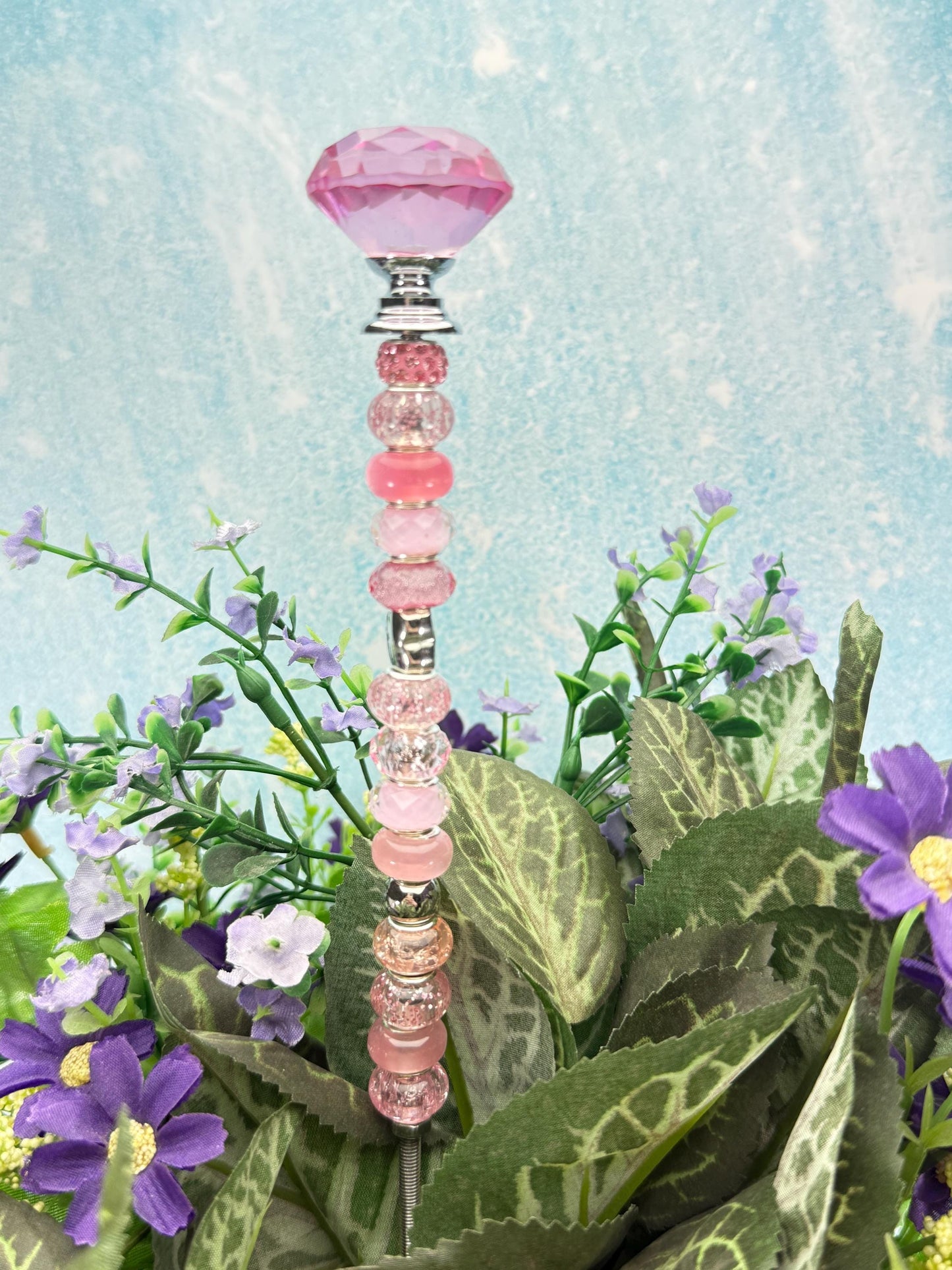Fairy Garden Suncatcher Stakes Diamond Glass Topper