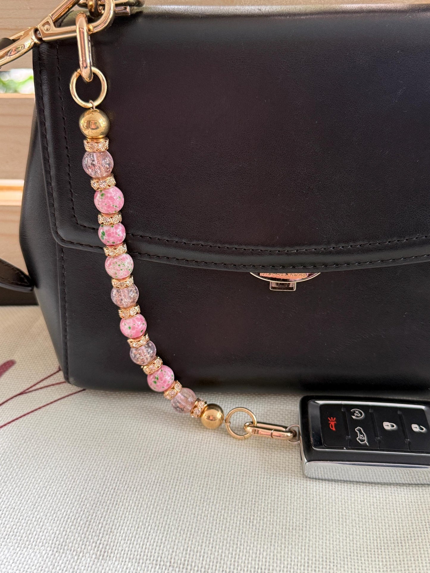 Beaded Purse Key Finder: Handmade Handbag Charm Jewelry