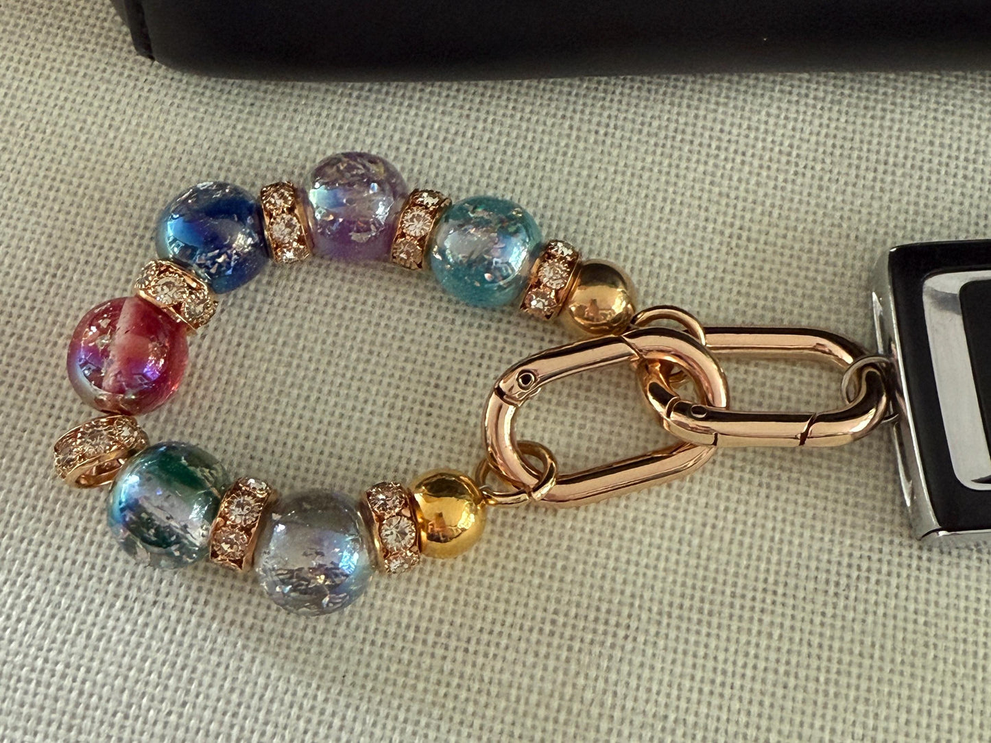 Beaded Purse Key Finder: Handmade Handbag Charm Jewelry