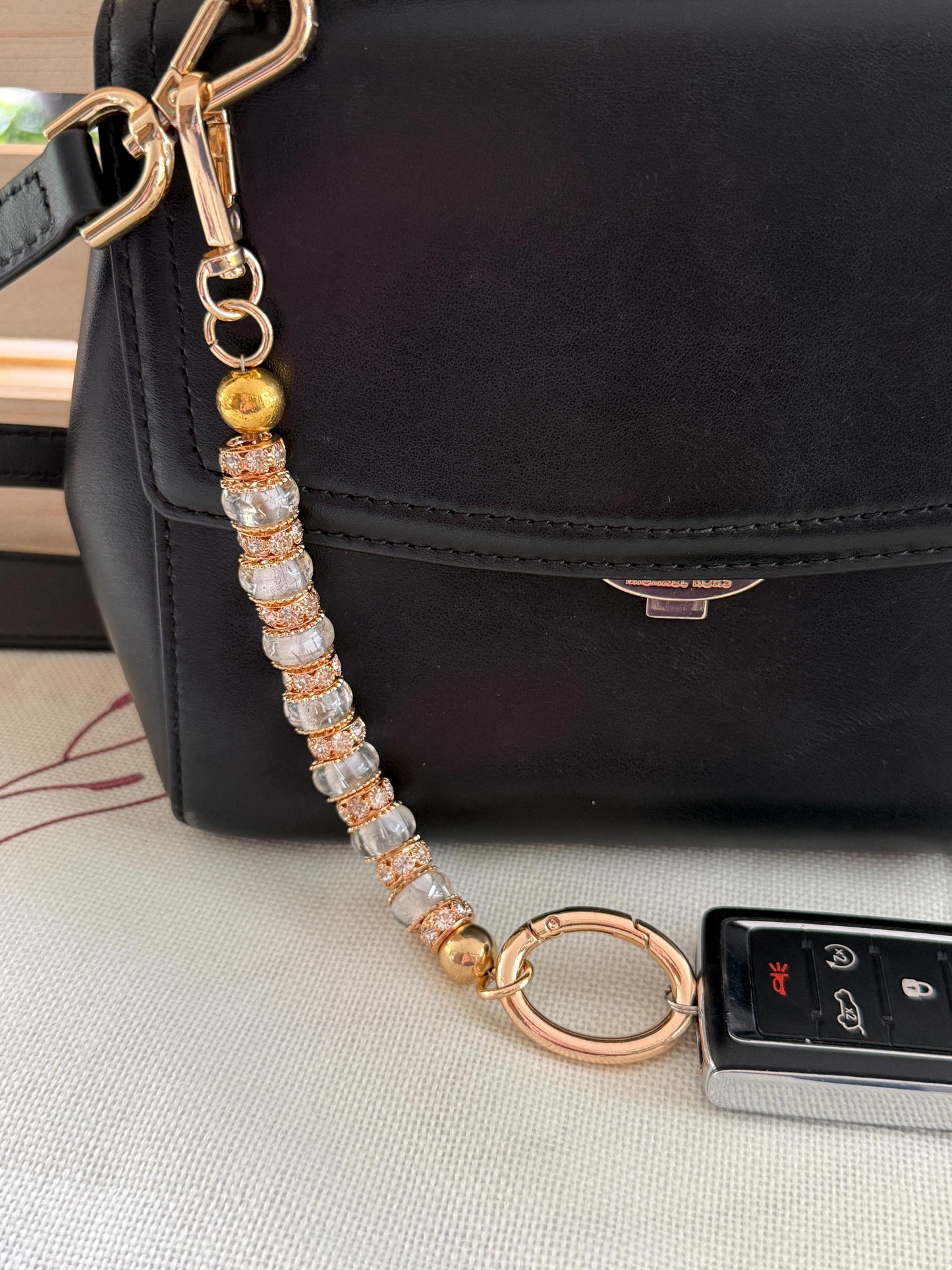 Beaded Purse Key Finder: Handmade Handbag Charm Jewelry