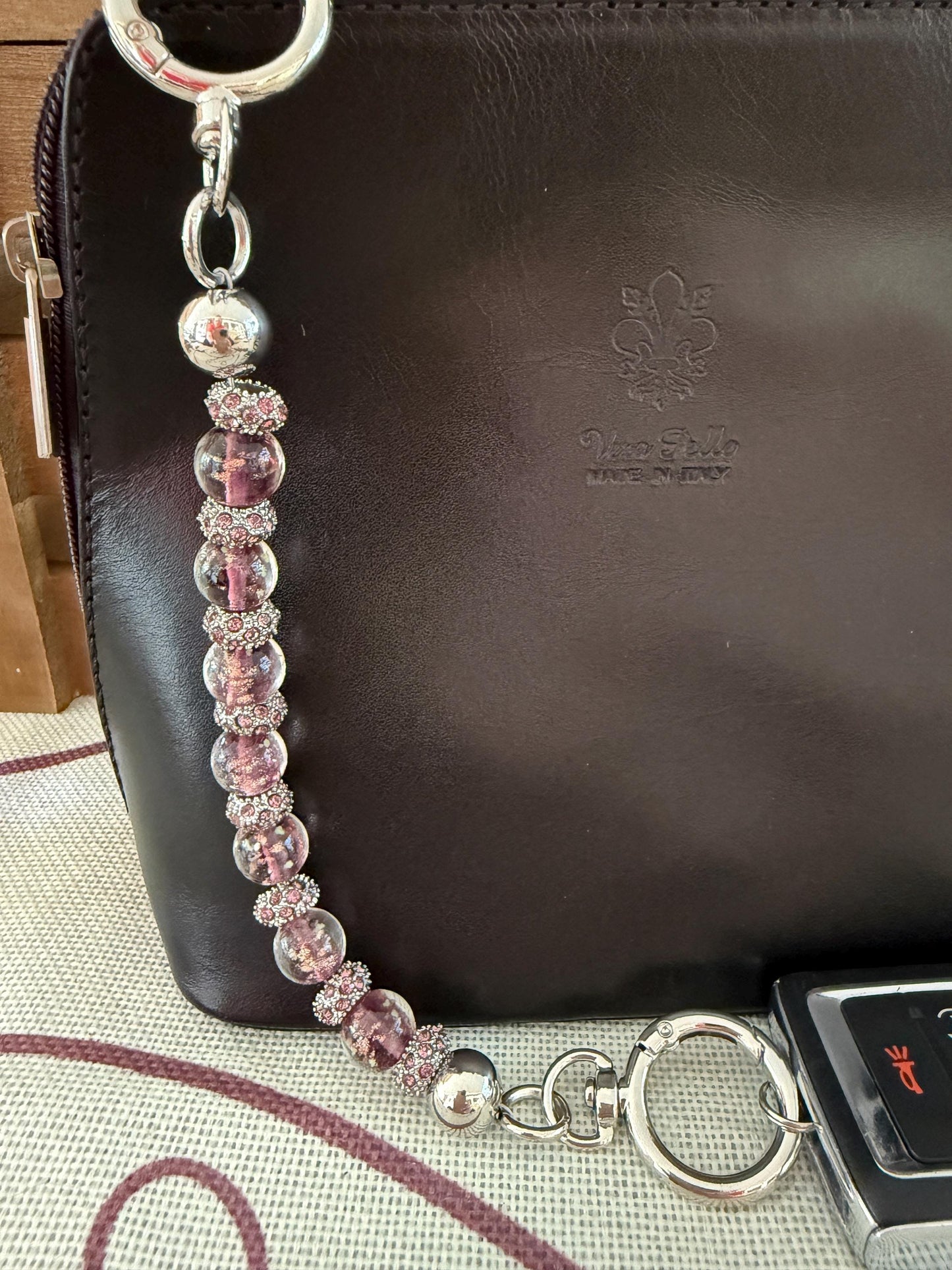 Beaded Purse Key Finder: Handmade Handbag Charm Jewelry