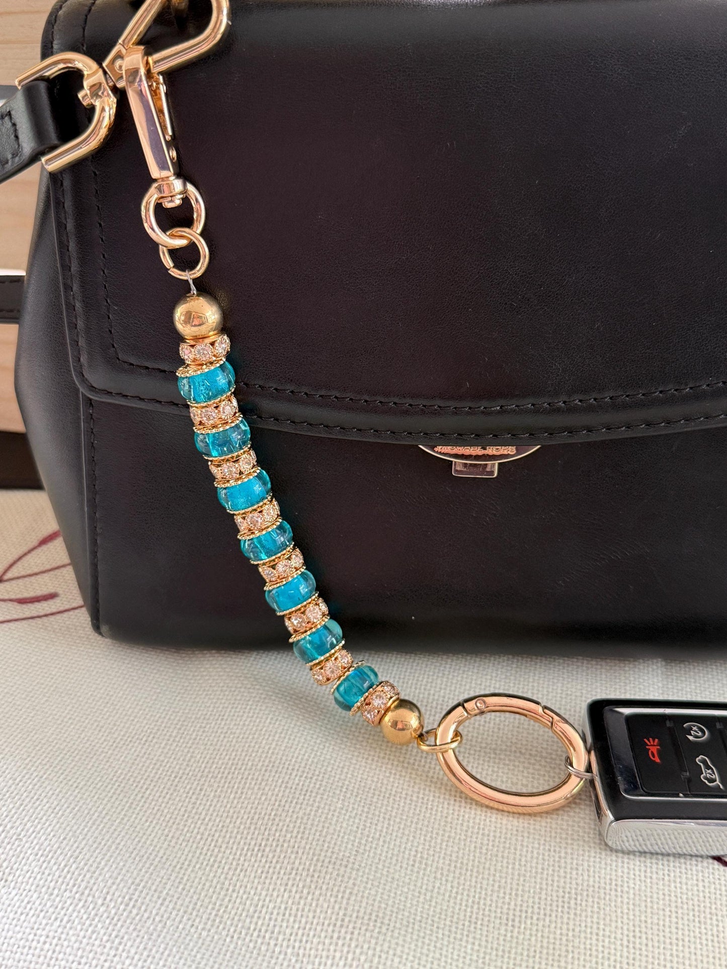 Beaded Purse Key Finder: Handmade Handbag Charm Jewelry