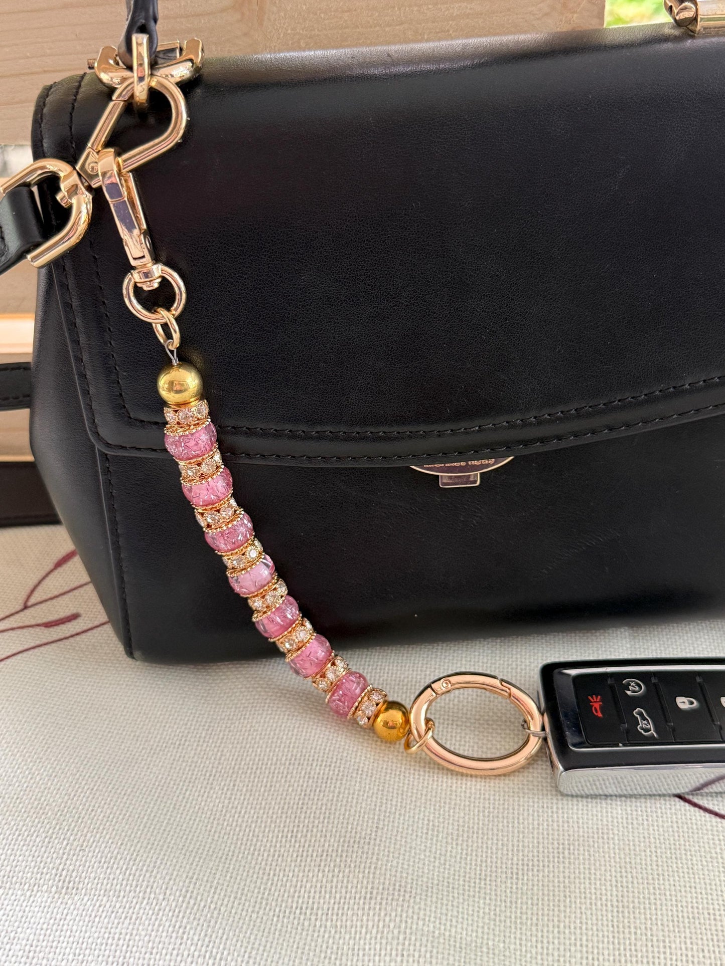 Beaded Purse Key Finder: Handmade Handbag Charm Jewelry