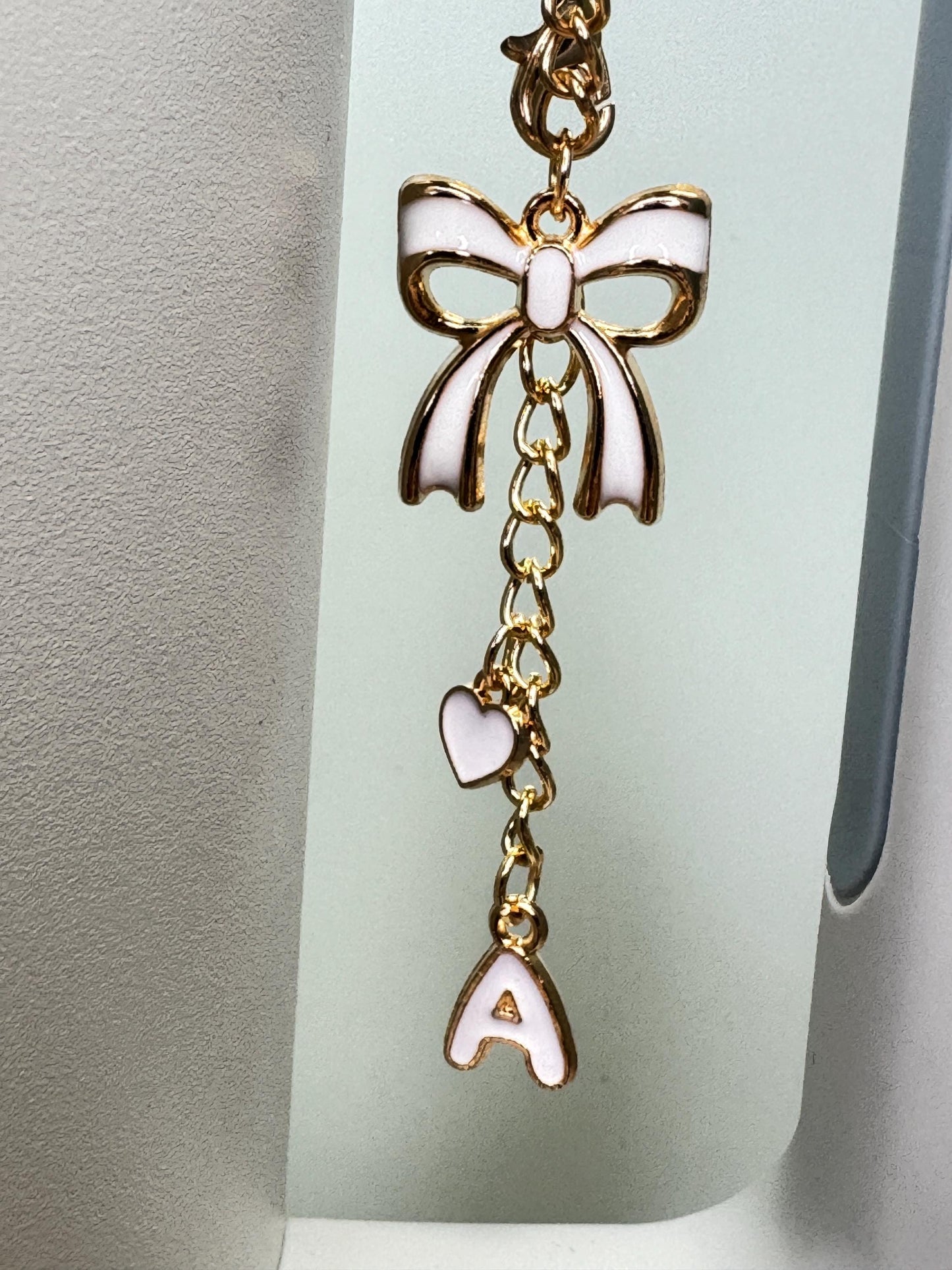 Monogram Charms | Personalized Enamel Charms for Tumblers Bags Purses | Stanley Yeti Camino Bag Accessories | Pink White Black